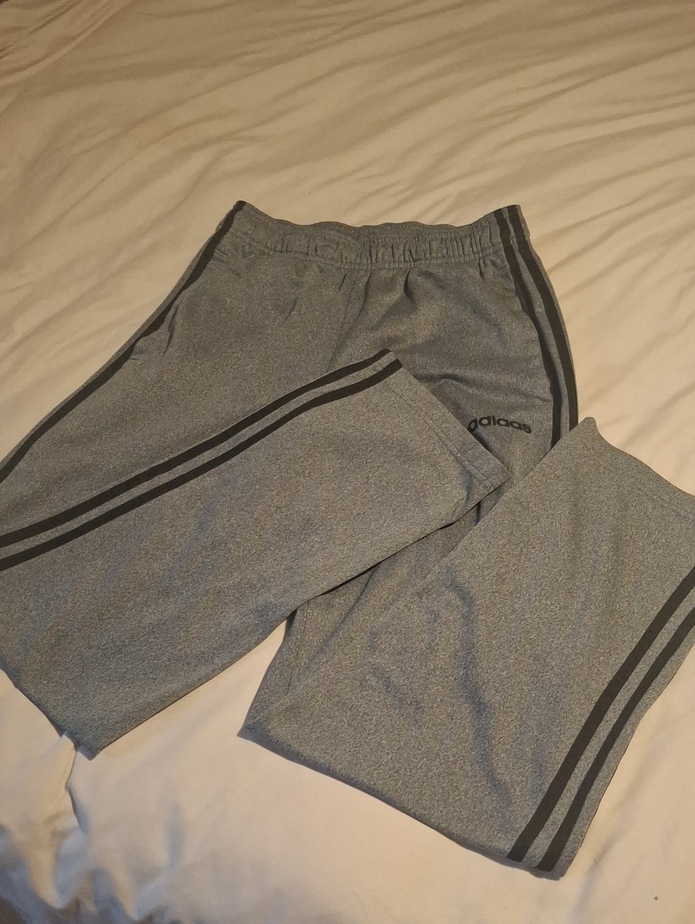Mens Adidas Gray Straight Leg Athletic Pants